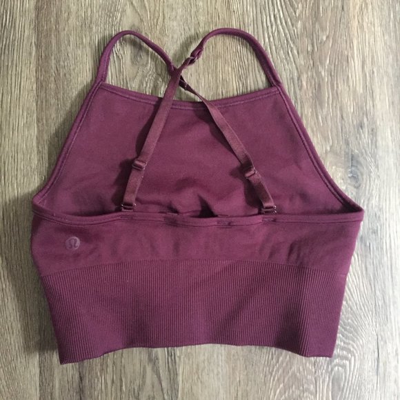 Lululemon Ebb To Street Bra Long Line Dark Adobe - Picture 6 of 9